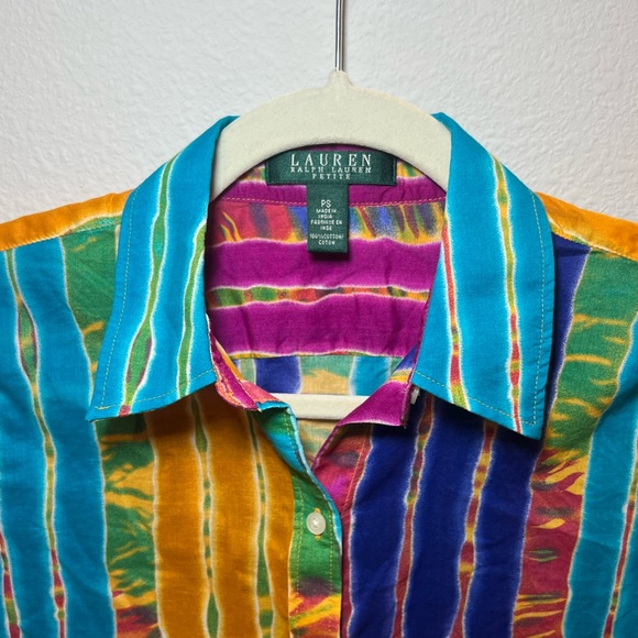 Lauren Ralph Lauren Petite PS Multi Color Women Shirt - Picture 5 of 16